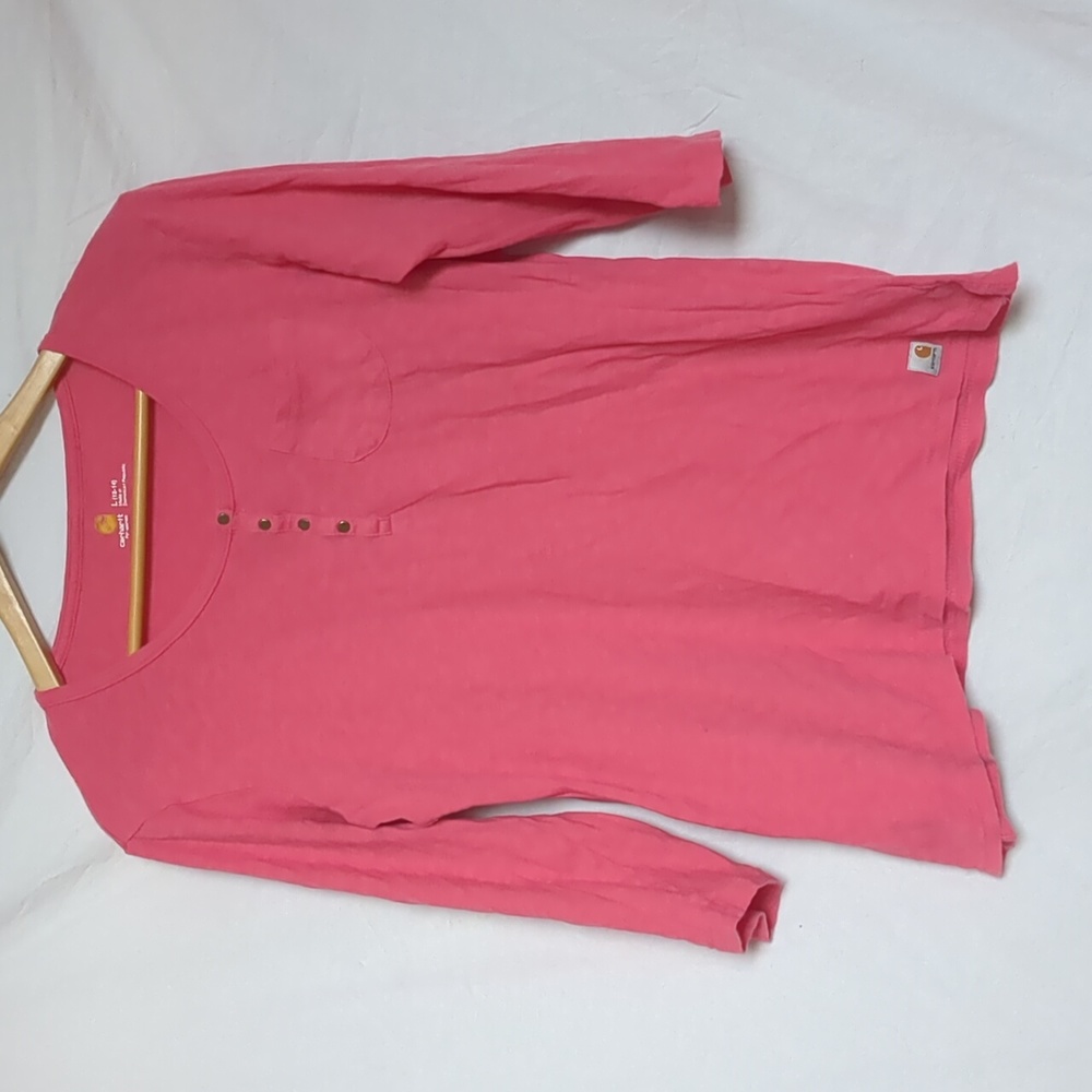 Carhartt T-shirt Henley pink Large